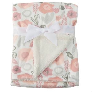 Coral Floral Flowers Soft Baby Girl’s Blanket